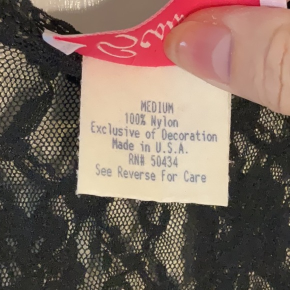 Women’s Elegant Black Scaasi nylon & Lace nightgown Medium - Picture 3 of 6